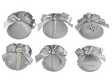 6PCS Velvet Xmas Balls Decorations Elegant Velvet Ornaments for Xmas Tree Wedding Party Gray V1294-YM0901-240702FB06-3