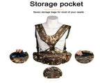 Hunting Camo Pack with Harness Waist Pack Pouch with Shoulder Straps for Climbing Hiking Camping V1369-AZ3-W-01140