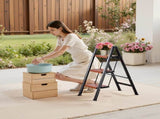 3 Step Ladder, Folding Step Stool with Wide Anti-Slip Pedal and Comfort Handgrip, Lightweight 150 kg V952-LHJHJTSB0000TIJOS001V0