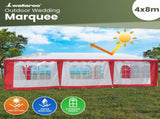 4x8 Outdoor Event Wedding Marquee Tent Red GAZ-WED-4X8-RD