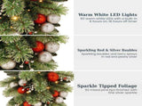 Christabelle 90cm Jingle Bells Christmas Teardrop Wreath Pre Lit Warm White LED Baubles Berries 112_SENJB90T
