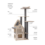 HONEYPOTCAT Grand Cat Mansion With Space Capsule - 148cm V390-210195PRO