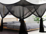 Square Mosquito Net, Suitable for Single to Queen Sized Beds, 4 Side Openings & 26 ft Hanging Rope, V1192-AZ-W-22007