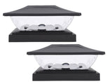 2 Pack Solar Post LED Warm and Whiteing Weather Proof Solar Powered Deck Fence Post Cap V1294-YM0901-3119250024312