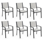 FORTIA 6pc Outdoor Dining Chair Set, for Outside V219-OTDOLSFOS6TA