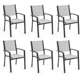 FORTIA 6pc Outdoor Dining Chair Set, for Outside V219-OTDOLSFOS6TA