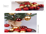 24 Count Plastic Electroplated Xmas Decor Balls, Lake Blue 8cm Pendant Spheres to Enrich Christmas V1221-XM-LB4784-ZS118