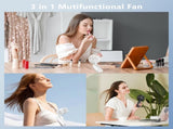 5 Adjustable Speeds Personal Fan with Lanyard,180&deg Foldable V1259-DP01-A-3321