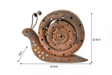 Rust Snail Candle Holder 32cm V637-27605SNL