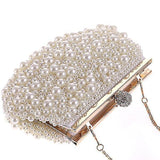 Evening Wedding Clutch Pearl Handbag Small White Purse Bridesmaid Bag V1263-JX-3520