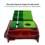 3M Golf Solid Wood Putter Trainer Practice Set Training Mat PRL-95135741YZ