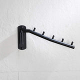 Folding Clothes Hanger Rack, Stainless Steel Swing Arm Hook Holder, Clothing Hanging System Drying V1192-AZ-W-17028