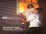 Fire Escape Ladder, 3-Story 7.62m Retractable Emergency Fire Ladder, Lightweight Aluminum Alloy V952-XFTSTFHTST257SACB001V0