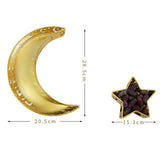 Ramadan Serving Tray with Crescent Moon and Star Food Tray Muslim Islam Mubarak Food Tray for Party V1294-YM0721-10127254