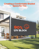 VEVOR 90% Sun Shade Cloth Privacy Screen 305 x 366 cm for Patio Garden V952-JBZGB185GSM1NJXI8001V0