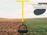 Manual Lawn Edging Tool with T-Handle and Serrated Half-Moon Blade, Garden Edge Trimmer for Clean V1341-ZY-55KF9YV8-YELLOW