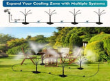 63cm Standing Mist Sprinkler System, Outdoor Patio Garden Misting Cooling System with Brass Mist V1188-MS-924-011