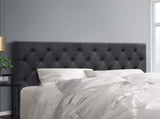 Artiss Bed Head Headboard King Size Fabric - CAPPI Charcoal BFRAME-H-CAPPI-K-CHAR