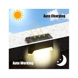 16 Pack Solar LED Deck Lights with Automatic Dusk to Dawn Sensor, Waterproof Step and Fence Lighting V1189-LC-KF-00016