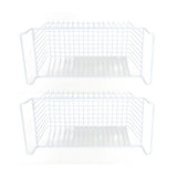 2Pcs Freezer Organizer Bins Steel Wire Large Capacity Strong Bearing Freezer Basket with Handle for V1294-YM0706-3113230181212