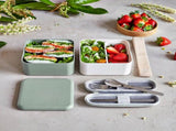 Monbento Mb Square Bento Box - Bi-Colour Green V398-MO-13010081