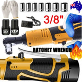 21V 3/8'' 100N.m Electric Right Angle Ratchet Wrench Charger 2 Battery V201-LI0090YL8AU