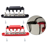 2 Pieces Bus Bar Power Distribution Blocks Professional 48V 300A 5 Stud Terminal M6 V1366-AZ2-W-27452