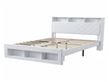 Artiss Queen Bed Frame with Storage Charging Station & LED White BFRAME-G-CORE-Q-BK-ABC
