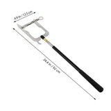 1Set Black Stainless Steel Telescoping Boat Hook Pole Portable Multi Purpose Hook V1192-AZ-W-23902