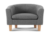 Artiss Armchair Tub Chair Grey Abby UPHO-B-TUB02-GY