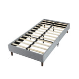 Bedframe with Wooden Slats – Single V264-BFS-206F-LGR-SL-1