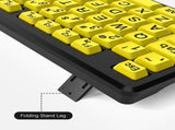 Keyboard Wired Keyboard - Yellow Large Character Keyboard For Elderly,High Compatibility USB V1369-AZ3-W-15895