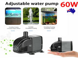 60W Adjustable Flow Aquarium Pump Water Submersible Fish Tank Fountain Pond Marine V201-QHGMMOREONE063