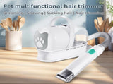 7-in-1 White Multifunctional Pet Grooming Vacuum Kit - Dog Cat Home Barber Shop & Low Noise Shedding V888-ELOSUNG49128
