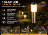 Large Silver Warm White Solar LED Garden Path Light V1221-XM-LB591-GM44
