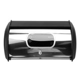 Bread Bin Bread Box Bread Holder Storage Container With Small Window for Kitchen Countertop Black V1294-YM0703-3117230095611