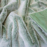 J Elliot Home Archie Sage Faux Fur Throw Rug 130 x 160cm V442-IDC-THROW-ARCHIE-SAGE-RE