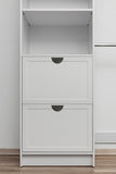 BASEL WALK IN WARDROBE KIT - WHITE - HAMPTONS - HALF MOON BLACK V164-ECW5H04B