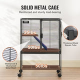 VEVOR 34" Metal Small Animal Cage 2-Tier Rolling Ferret Cage with Tray A Ramp V952-JSXDLJS24173EGCSNV0