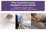 EQUIPMED Raised Over Toilet Seat, 10cm Riser, 125kg Capacity, Raiser with Lid, White V219-HELSBSEQTS7A