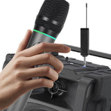 Dual Wireless Rechargeable Microphone Set with Display for Karaoke Weddings DJs Speech & Classroom V1263-JX-6973