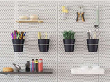 Black Peg Board Accessories Set of 5, PP Material for Office and Home Organization Solutions V1192-AZ-W-27794