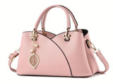 White Tote Bag Women'S Handbag Leaf Charm Bag Stylish Women'S Bag Designer Tote - Yellow - Size V1347-945-04108-YEL-26-13-18