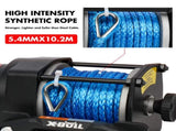 X-BULL 12V Electric Winch 3000LB ATV Winch Boat Trailer Winch Synthetic Rope V211-AUEB-AXEW002B