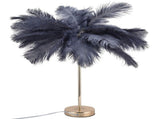 G4 Ostrich Feather Table Lamp Night Light Bedside Light Decoration Lamp for Bedroom Wedding RoomGray V1294-YM0901-3119210093311