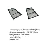 Folding Campfire Grill Heavy Duty Steel Grate Portable Over Fire Camping Grill for Outdoor Open V1294-YM0717-10146766