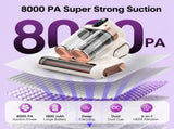 Grey and Purple Wireless UV Mattress Vacuum and Handheld Mite Removal Vacuum - Portable Bed V888-ELOSUNG52224