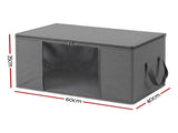 Artiss Blanket Storage Bags Box X8 Clothes Quilt Container 84L Organiser Grey BLS-DIY-LIN01-GYX8