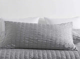 Seersucker Grey Savoy Dahlia Quilt / Doona / Duvet Cover set V745-AQ08380K3