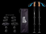 Mountview 2 Pcs Hiking Trekking Poles Walking Stick Adjustable Lightweight Black UA0202-BK-AU